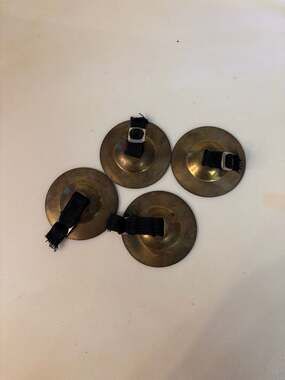 Vintage Brass Finger Cymbals (Set of 4)